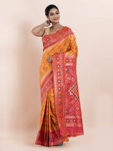 KAVVYA  YELLOW TWO TONE SAREE